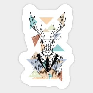 Geometric Deer Sticker